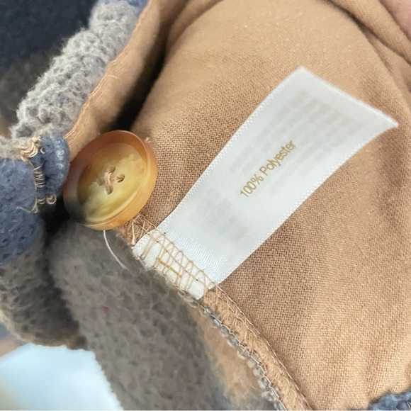 UGG Plaid Sherpa Teddy Button Down Jacket Coat - Picture 4 of 5